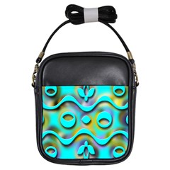 Background Braid Fantasy Blue Girls Sling Bags by Nexatart