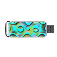 Background Braid Fantasy Blue Portable Usb Flash (two Sides) by Nexatart