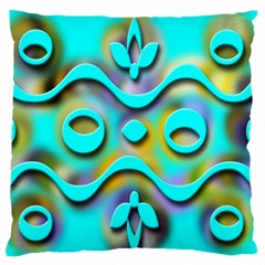 Background Braid Fantasy Blue Large Flano Cushion Case (one Side) by Nexatart