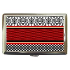 Background Damask Red Black Cigarette Money Cases by Nexatart