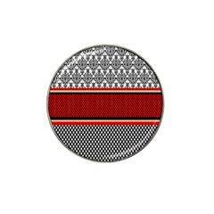 Background Damask Red Black Hat Clip Ball Marker by Nexatart