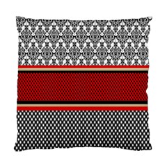 Background Damask Red Black Standard Cushion Case (one Side) by Nexatart