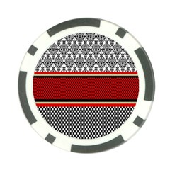 Background Damask Red Black Poker Chip Card Guard (10 Pack) by Nexatart