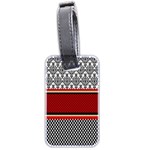 Background Damask Red Black Luggage Tags (Two Sides) Front