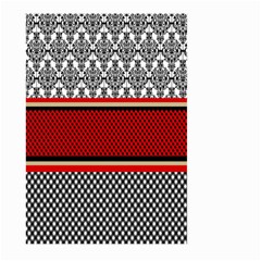 Background Damask Red Black Large Garden Flag (two Sides) by Nexatart