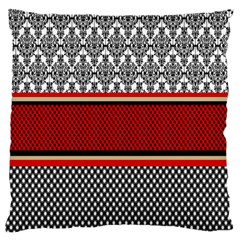 Background Damask Red Black Standard Flano Cushion Case (one Side) by Nexatart