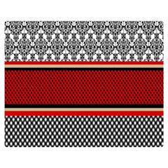 Background Damask Red Black Double Sided Flano Blanket (medium)  by Nexatart