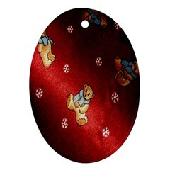 Background Fabric Oval Ornament (two Sides) by Nexatart