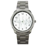 Background Modern Computer Design Sport Metal Watch Front