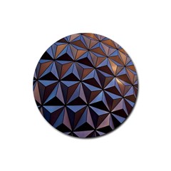 Background Geometric Shapes Rubber Round Coaster (4 Pack)  by Nexatart