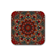 Background Metallizer Pattern Art Rubber Coaster (square)  by Nexatart