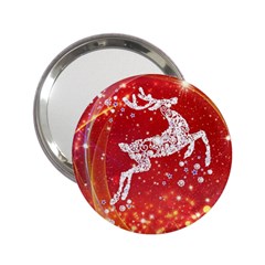 Background Reindeer Christmas 2 25  Handbag Mirrors by Nexatart