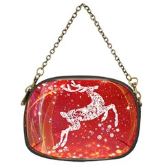 Background Reindeer Christmas Chain Purses (one Side)  by Nexatart