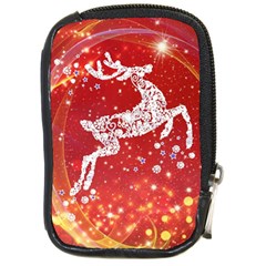 Background Reindeer Christmas Compact Camera Cases by Nexatart