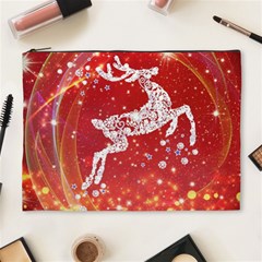 Background Reindeer Christmas Cosmetic Bag (xl) by Nexatart