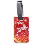 Background Reindeer Christmas Luggage Tags (One Side)  Front