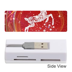 Background Reindeer Christmas Memory Card Reader (stick)  by Nexatart