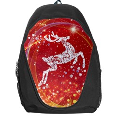 Background Reindeer Christmas Backpack Bag by Nexatart