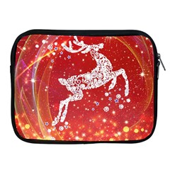 Background Reindeer Christmas Apple Ipad 2/3/4 Zipper Cases by Nexatart