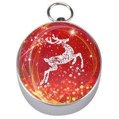 Background Reindeer Christmas Silver Compasses by Nexatart