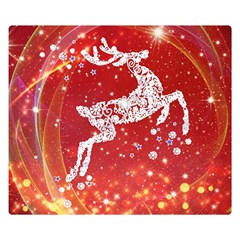 Background Reindeer Christmas Double Sided Flano Blanket (small)  by Nexatart