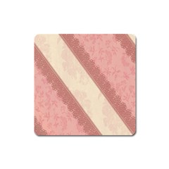 Background Pink Great Floral Design Square Magnet by Nexatart