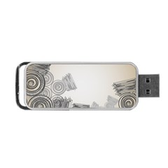 Background Retro Abstract Pattern Portable Usb Flash (two Sides) by Nexatart