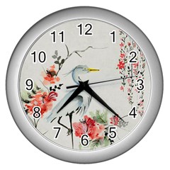 Background Scrapbook Paper Asian Wall Clocks (silver)  by Nexatart