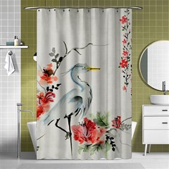 Background Scrapbook Paper Asian Shower Curtain 48  X 72  (small)  by Nexatart