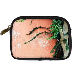 Background Stone Wall Pink Tree Digital Camera Cases by Nexatart