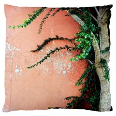 Background Stone Wall Pink Tree Standard Flano Cushion Case (two Sides) by Nexatart