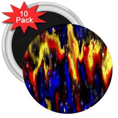 Banner Header Plasma Fractal 3  Magnets (10 Pack)  by Nexatart