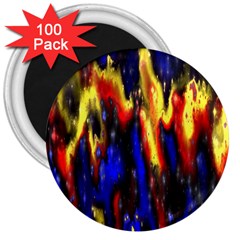 Banner Header Plasma Fractal 3  Magnets (100 Pack) by Nexatart