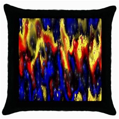 Banner Header Plasma Fractal Throw Pillow Case (black) by Nexatart