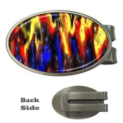 Banner Header Plasma Fractal Money Clips (oval)  by Nexatart