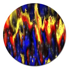 Banner Header Plasma Fractal Magnet 5  (round) by Nexatart