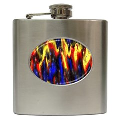 Banner Header Plasma Fractal Hip Flask (6 Oz) by Nexatart