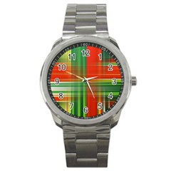 Background Texture Structure Green Sport Metal Watch by Nexatart