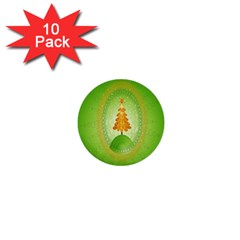 Beautiful Christmas Tree Design 1  Mini Buttons (10 Pack)  by Nexatart