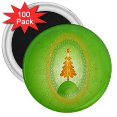 Beautiful Christmas Tree Design 3  Magnets (100 Pack) by Nexatart