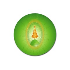 Beautiful Christmas Tree Design Magnet 3  (round) by Nexatart