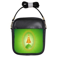 Beautiful Christmas Tree Design Girls Sling Bags by Nexatart