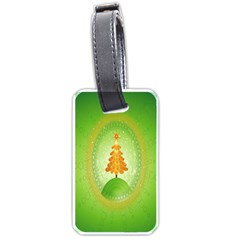 Beautiful Christmas Tree Design Luggage Tags (one Side)  by Nexatart