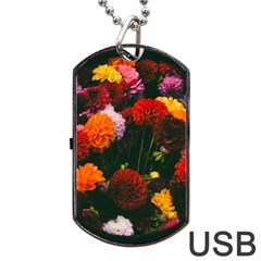 Beautifull Flowers Dog Tag Usb Flash (two Sides) by Nexatart