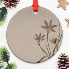 Background Vintage Drawing Sepia Ornament (round) by Nexatart