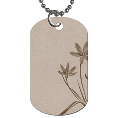 Background Vintage Drawing Sepia Dog Tag (one Side) by Nexatart