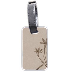 Background Vintage Drawing Sepia Luggage Tags (two Sides) by Nexatart