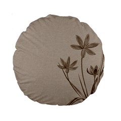 Background Vintage Drawing Sepia Standard 15  Premium Round Cushions by Nexatart