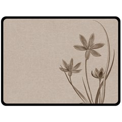 Background Vintage Drawing Sepia Double Sided Fleece Blanket (large)  by Nexatart