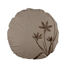 Background Vintage Drawing Sepia Standard 15  Premium Flano Round Cushions by Nexatart